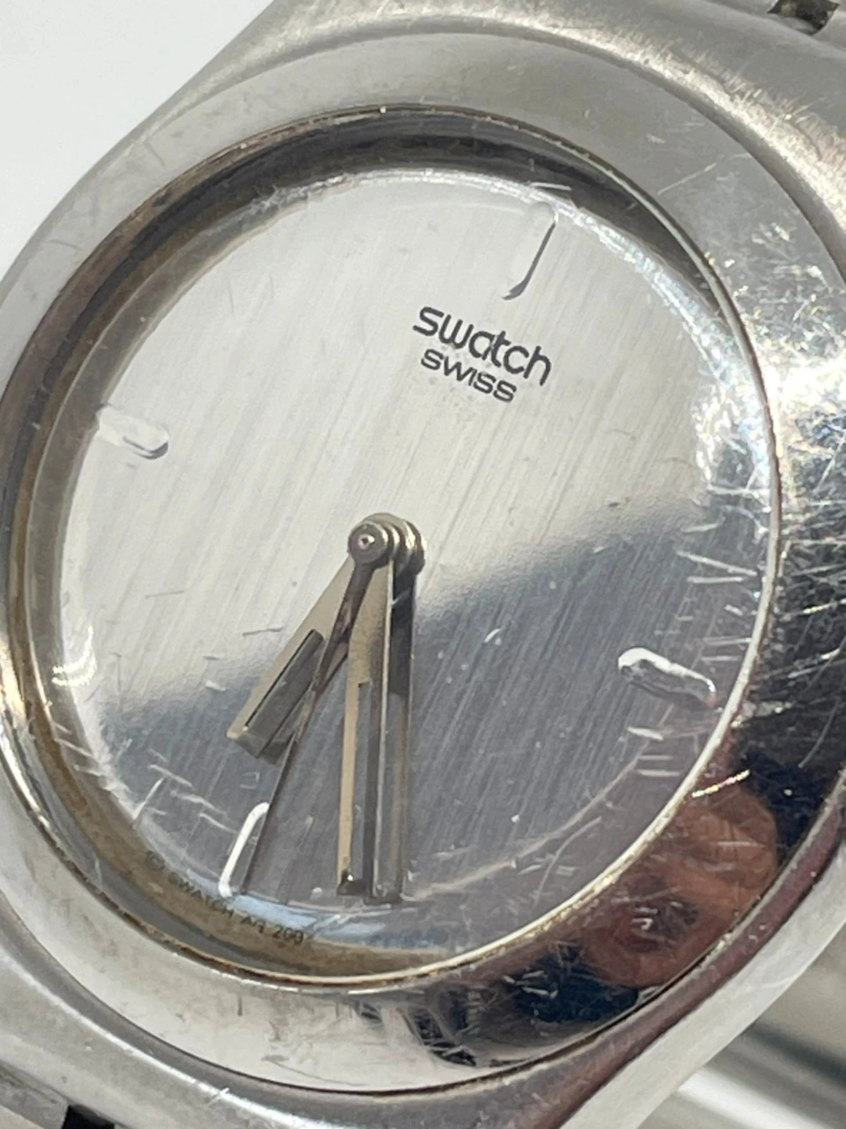 Swatch Irony V8 roestvrij staal met minimalistische zilveren wijzerplaat – vintage jaren 90 – photo 9